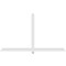 Ekena Millwork Eugene Architectural Grade PVC Gable Bracket, 96"W x 56"H x 2"D x 4"F, 14/12 Pitch GBP096X56X0204EUG00 - alternate 2